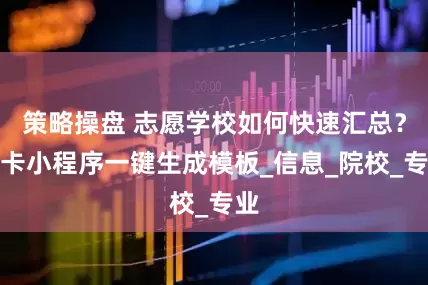策略操盘 志愿学校如何快速汇总？打卡小程序一键生成模板_信息_院校_专业