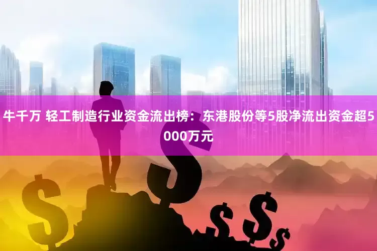 牛千万 轻工制造行业资金流出榜：东港股份等5股净流出资金超5000万元